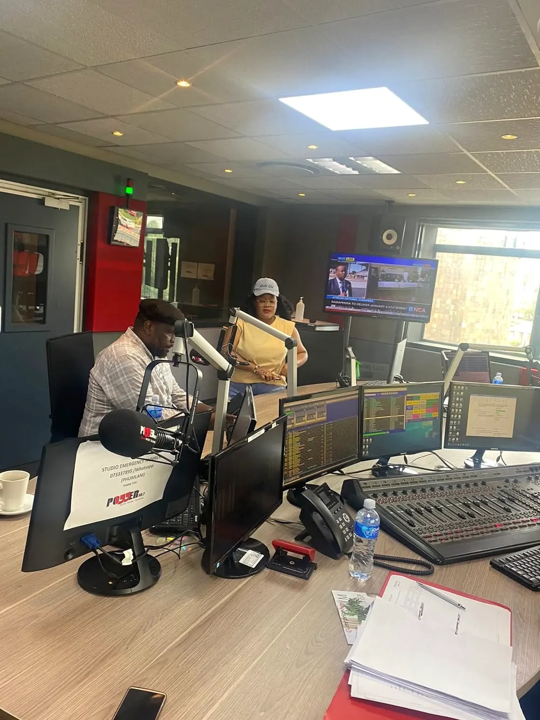 Sicelo as a guest in a radio studio